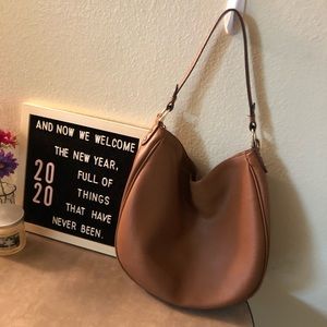 Merona Brown Convertible Crossbody Hobo Bag